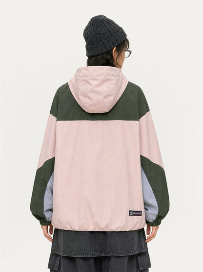 HEA Multi-Pocket Workwear Jacket – Contrast Collar Utility Coat