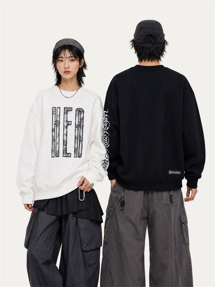HEA Graphic Fleece Crewneck Sweatshirt – Streetwear Pullover