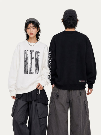 HEA Graphic Fleece Crewneck Sweatshirt – Streetwear Pullover