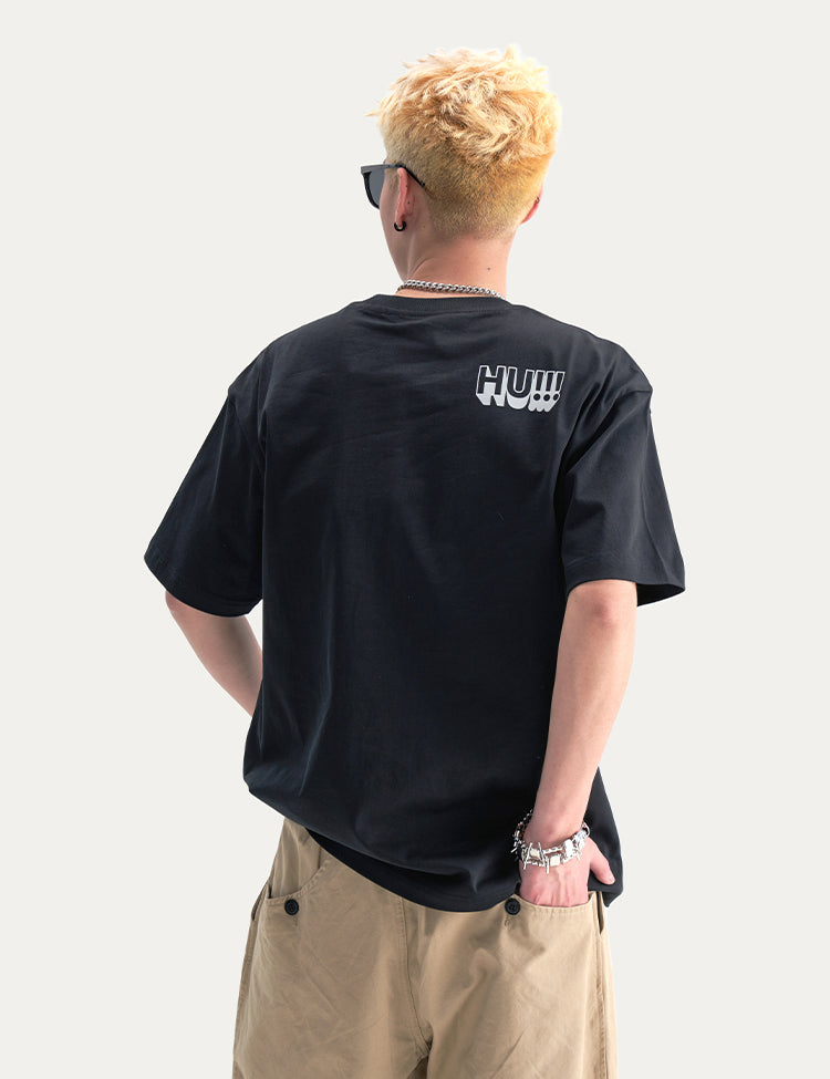 ：HEA Unisex Heavyweight Cotton Lion Graphic T-Shirt, Oversized Streetwear Short Sleeve Tee