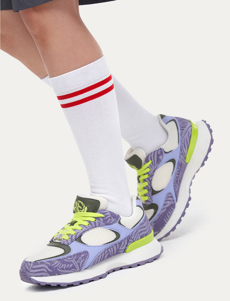 HEA Unisex Mesh Panel Retro Sneakers, Lightweight Casual Streetwear Shoes