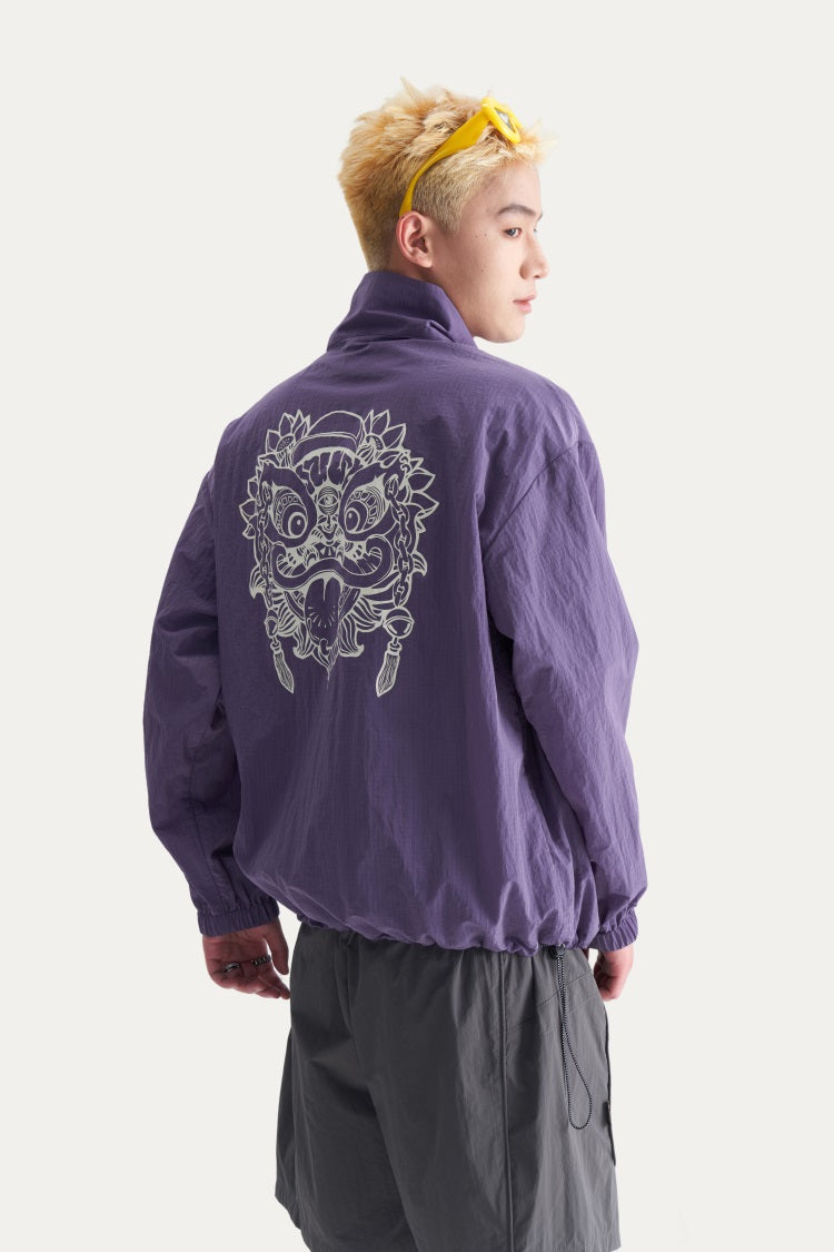 HEA Lion Head Embroidered Sun Protection Jacket, Unisex Streetwear Lightweight Windbreaker