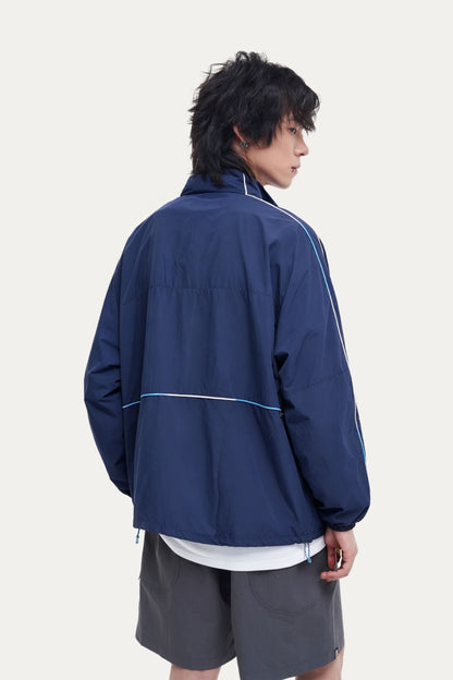 HEA Retro Sport Track Jacket, Unisex Streetwear Full-Zip Windbreaker