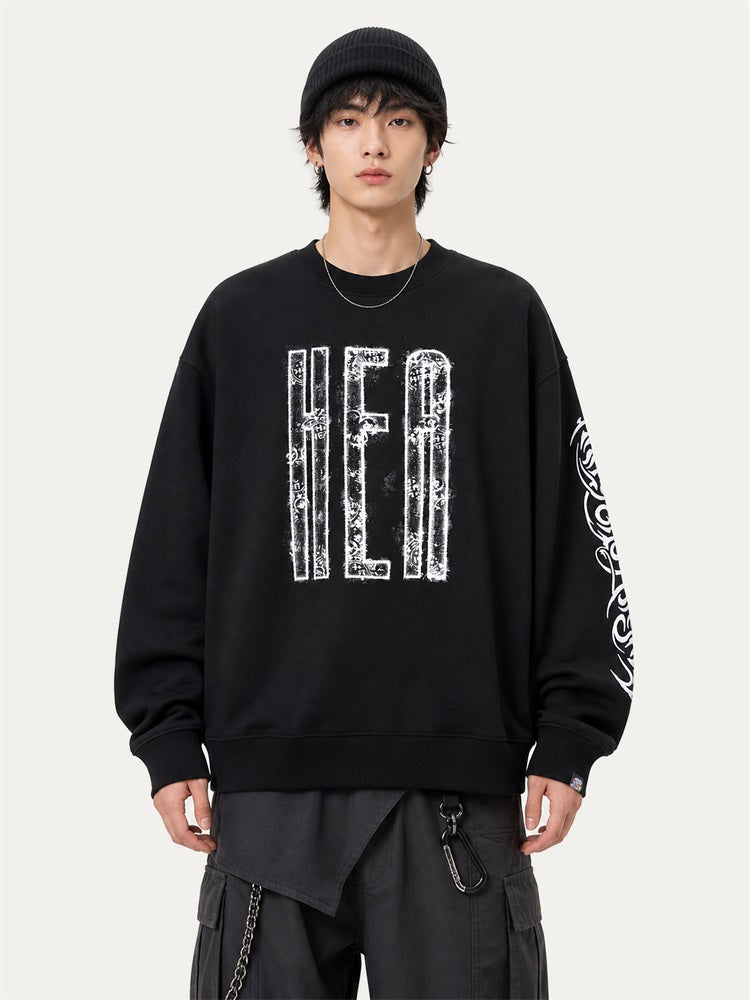 HEA Graphic Fleece Crewneck Sweatshirt – Streetwear Pullover