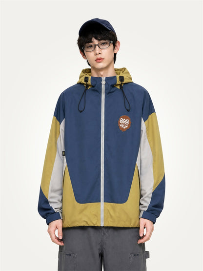 HEA Multi-Pocket Workwear Jacket – Contrast Collar Utility Coat