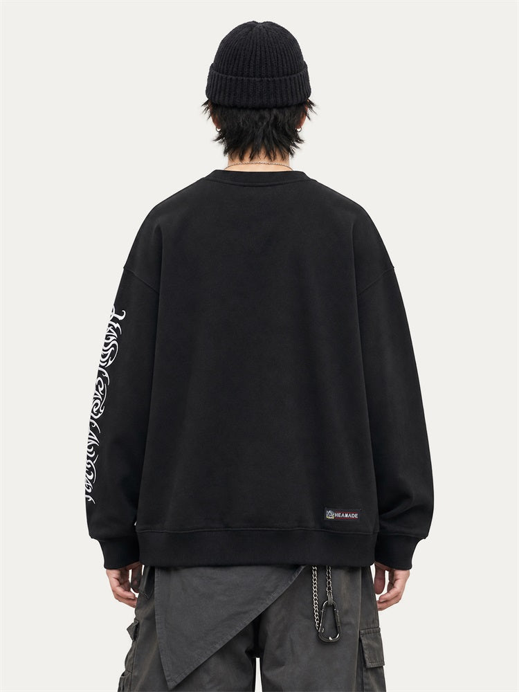 HEA Graphic Fleece Crewneck Sweatshirt – Streetwear Pullover