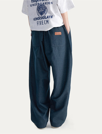 HEA Unisex Wide Leg Casual Pants, Relaxed Fit Streetwear Trousers