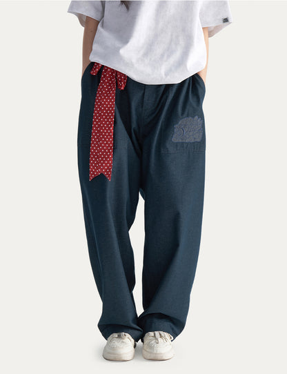 HEA Unisex Wide Leg Casual Pants, Relaxed Fit Streetwear Trousers