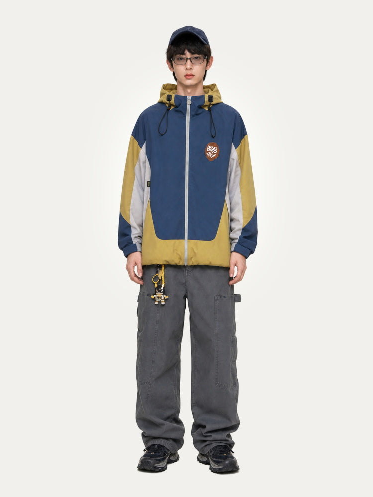 HEA Multi-Pocket Workwear Jacket – Contrast Collar Utility Coat