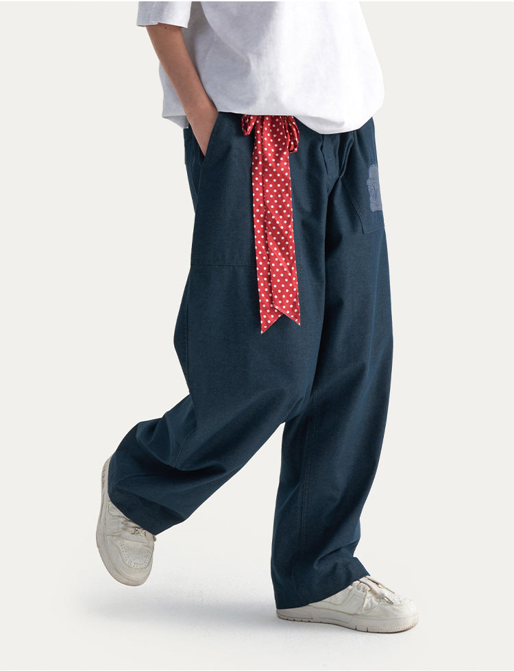 HEA Unisex Wide Leg Casual Pants, Relaxed Fit Streetwear Trousers