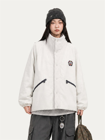 HEA Stand Collar Padded Jacket – Casual Streetwear Outerwear