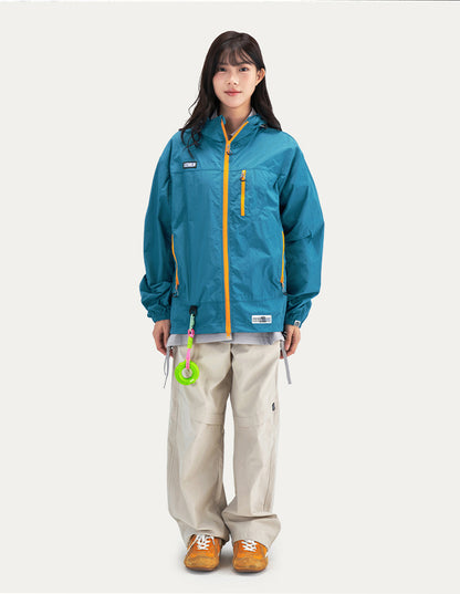 HEA Loose Fit Trench Coat with Zipper Closure Casual Outerwear Unisex Fashion Coat