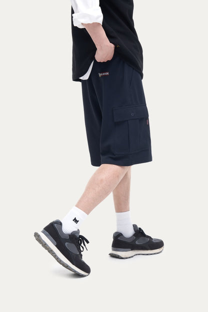 HEA Men’s Textured Cargo Shorts, Casual Streetwear Utility Shorts with Beaded Drawstring