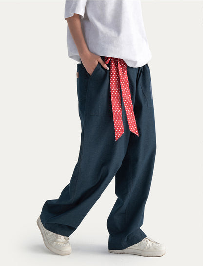 HEA Unisex Wide Leg Casual Pants, Relaxed Fit Streetwear Trousers