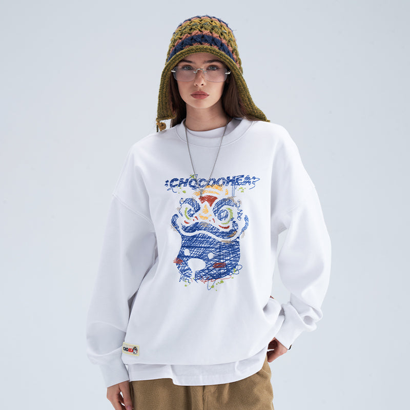 round-neck sweatshirt