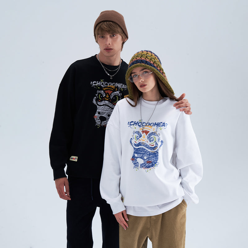 round-neck sweatshirt