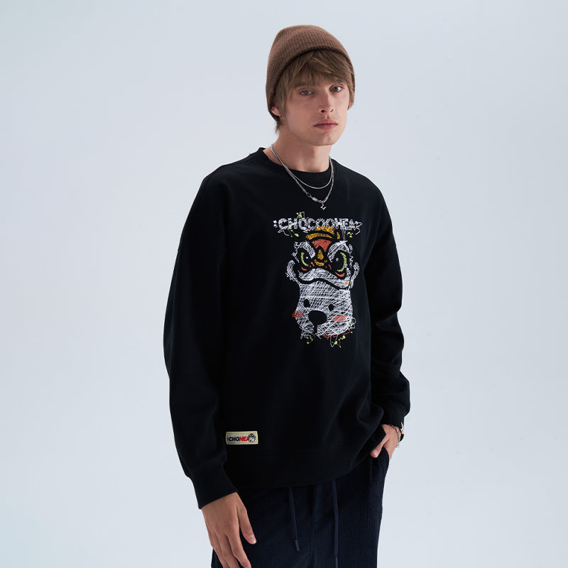 round-neck sweatshirt