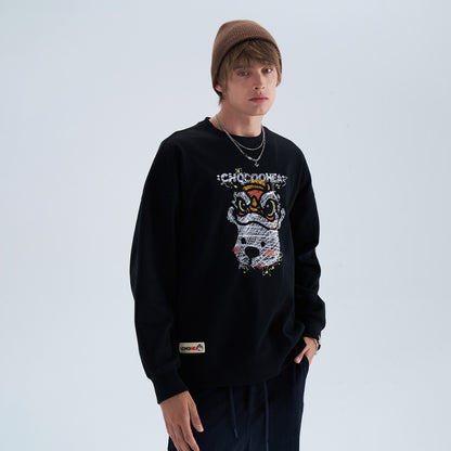 round-neck sweatshirt