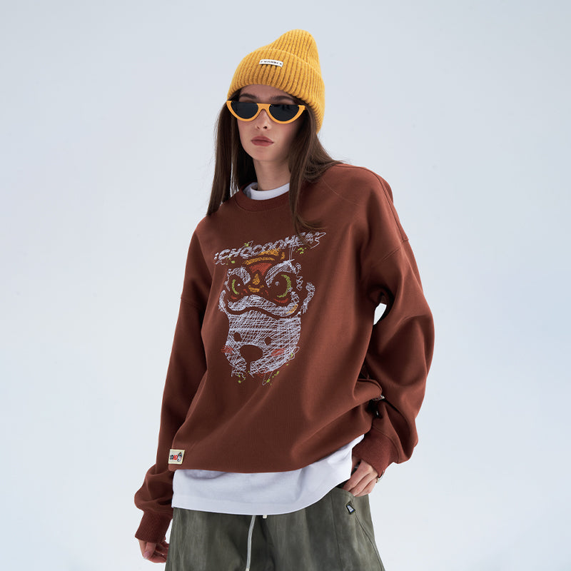 round-neck sweatshirt