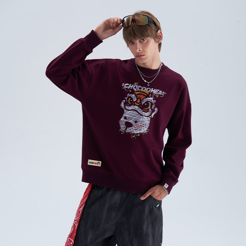 round-neck sweatshirt