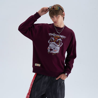 round-neck sweatshirt