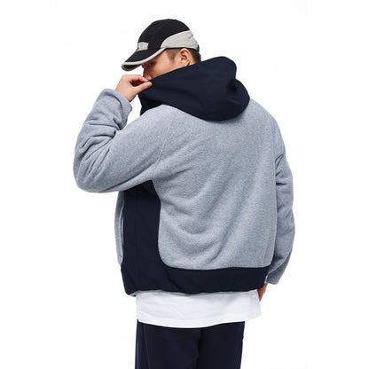 Polar fleece hooded jacket