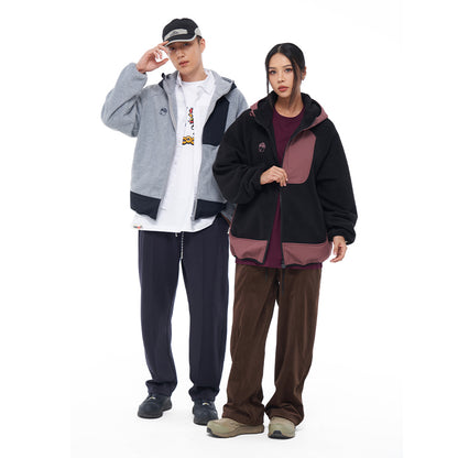Polar fleece hooded jacket