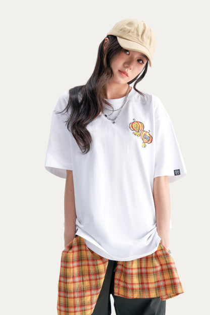 HEA Unisex Heavyweight Cotton Lion Graphic T-Shirt, Oversized Streetwear Short Sleeve Tee