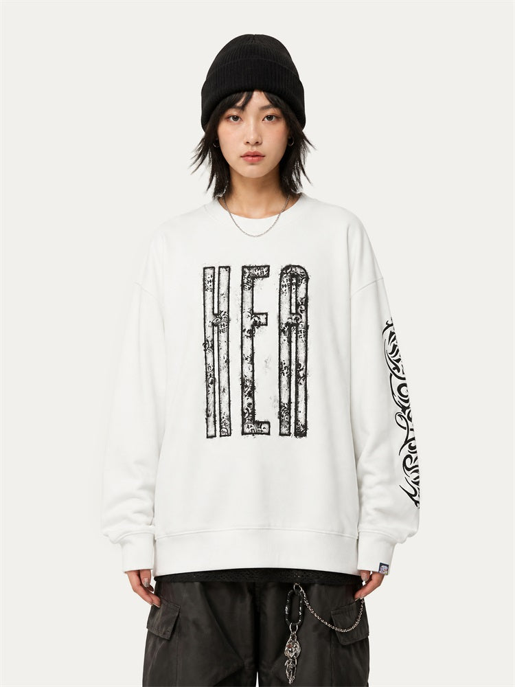 HEA Graphic Fleece Crewneck Sweatshirt – Streetwear Pullover