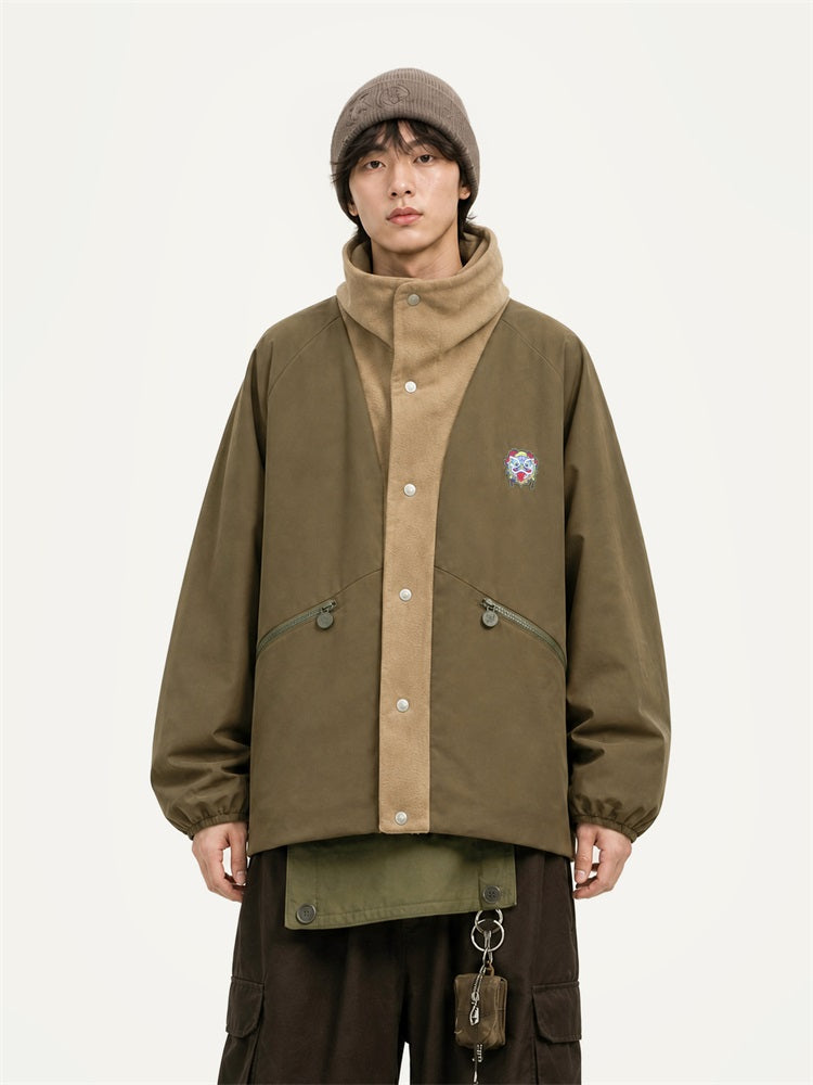 HEA Stand Collar Padded Jacket – Casual Streetwear Outerwear