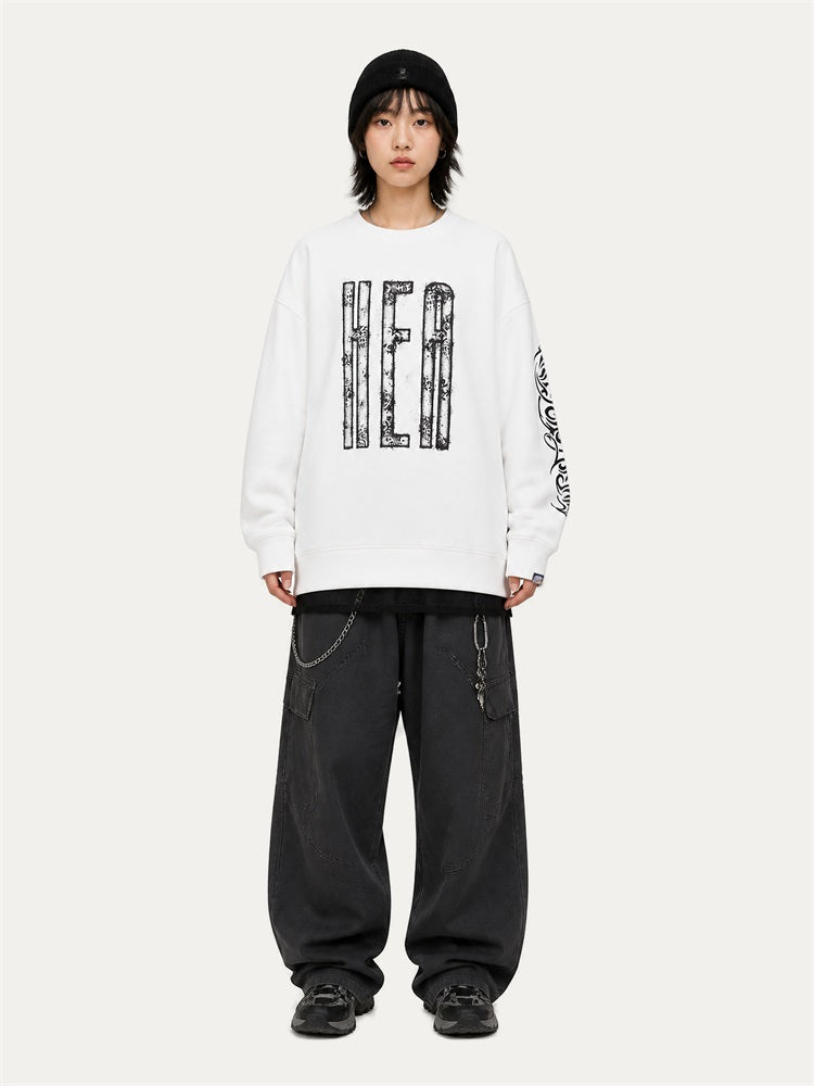 HEA Graphic Fleece Crewneck Sweatshirt – Streetwear Pullover