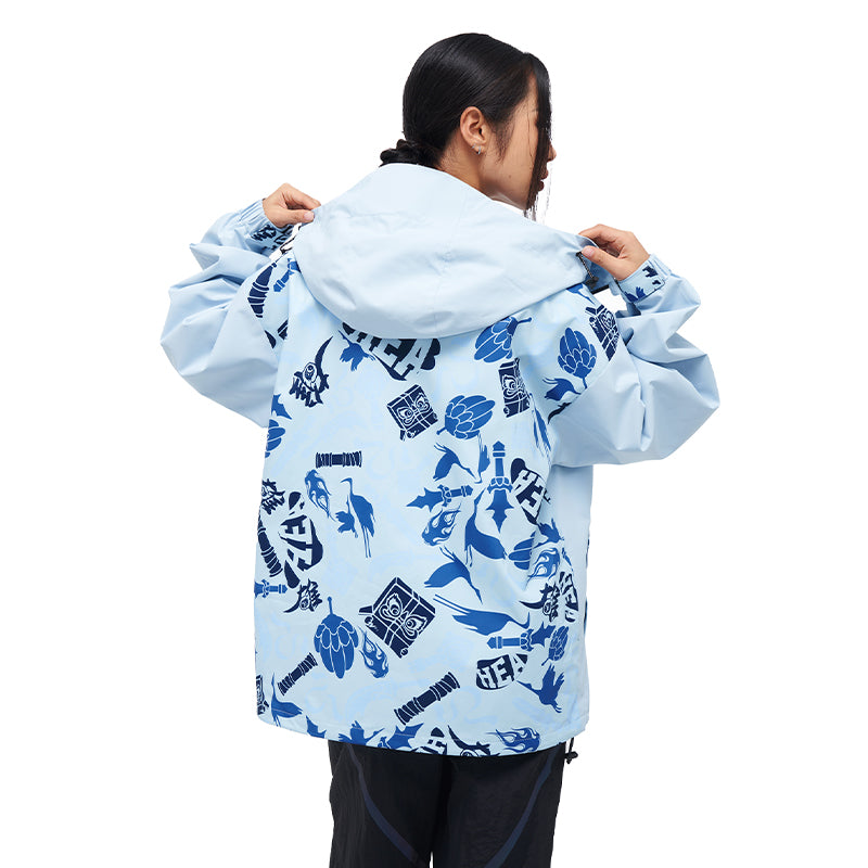 Printed windbreaker jacket