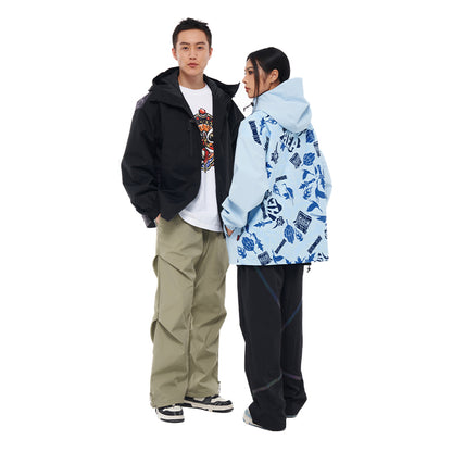 Printed windbreaker jacket
