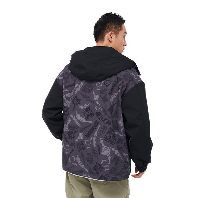 Printed windbreaker jacket