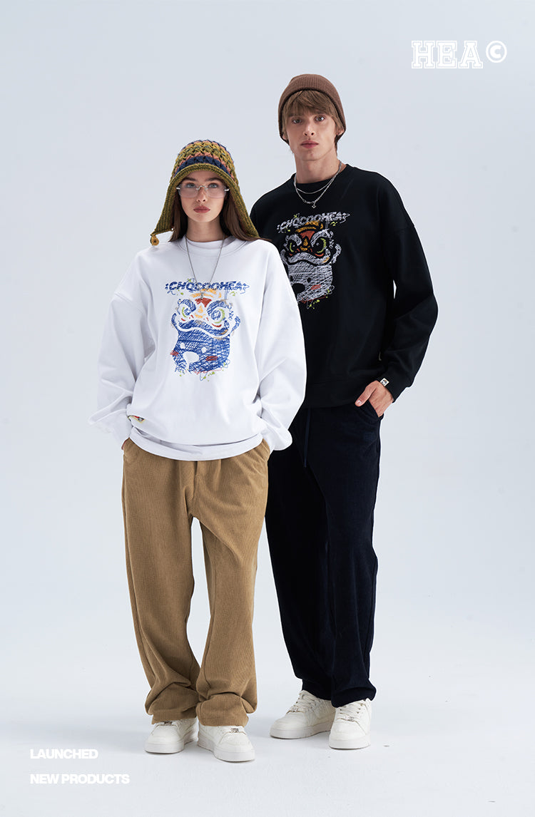 round-neck sweatshirt