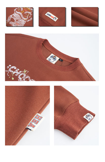 round-neck sweatshirt
