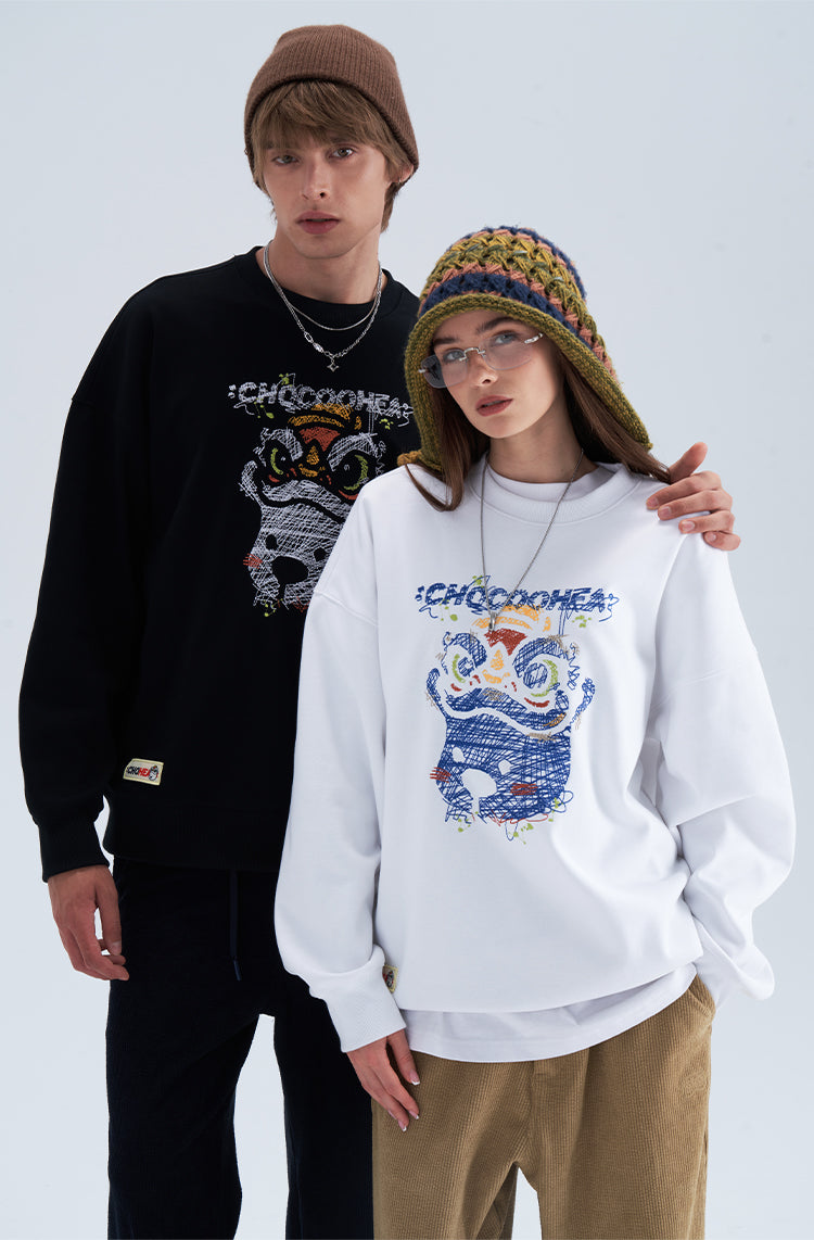 round-neck sweatshirt