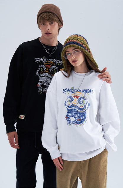 round-neck sweatshirt