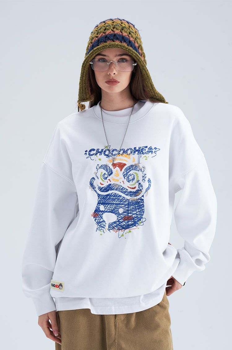 round-neck sweatshirt