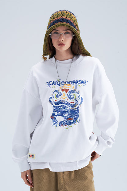 round-neck sweatshirt