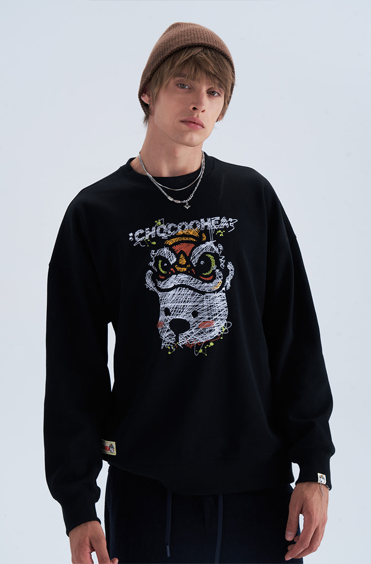 round-neck sweatshirt