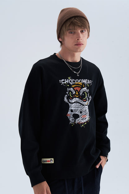 round-neck sweatshirt