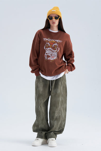 round-neck sweatshirt