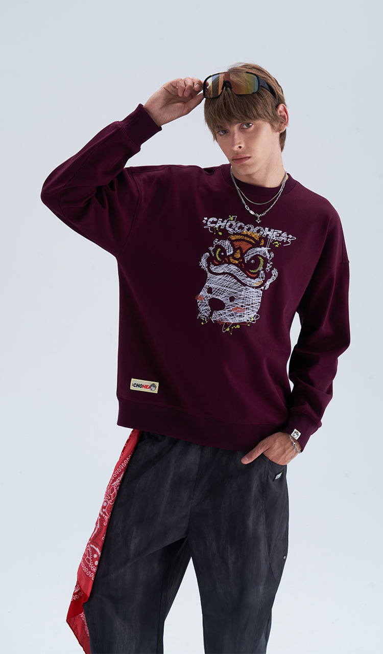 round-neck sweatshirt