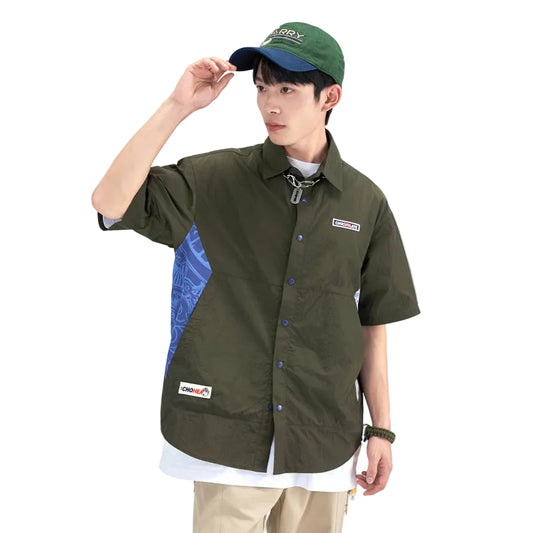 HEA Paisley Print Panel Short-Sleeve Shirt