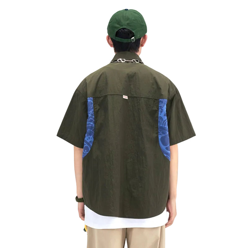 HEA Paisley Print Panel Short-Sleeve Shirt