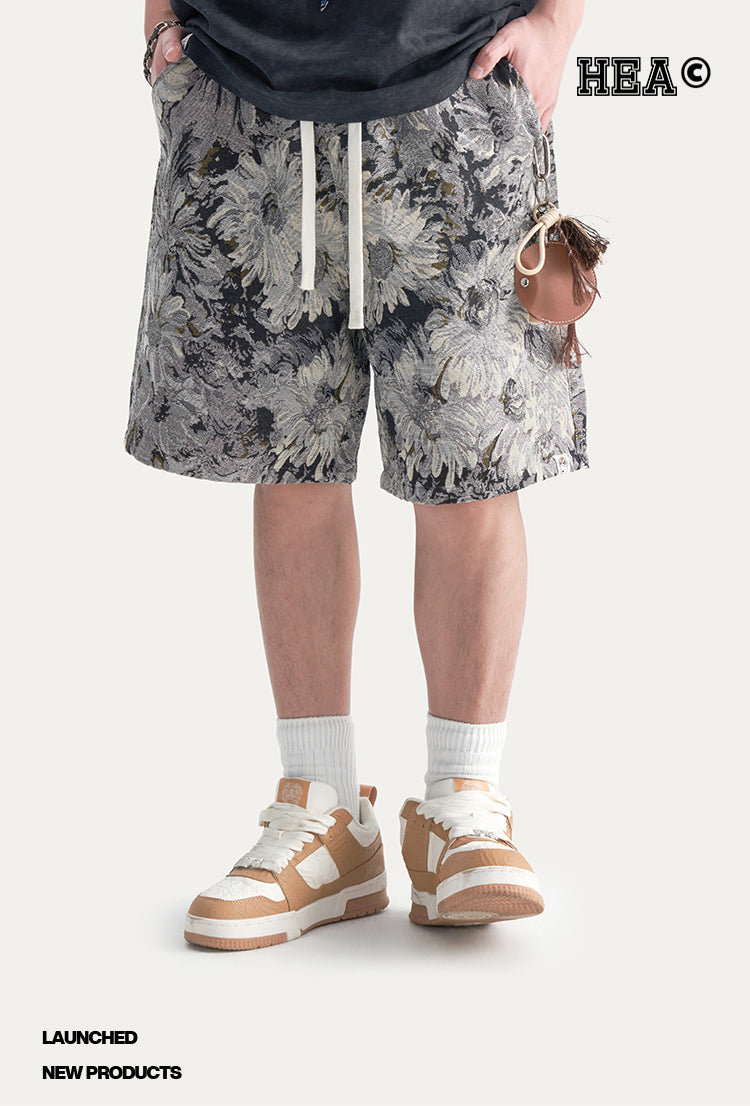 Tie-Dye Washed Heavyweight Casual Sweat Shorts