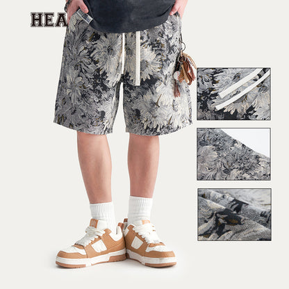 Tie-Dye Washed Heavyweight Casual Sweat Shorts