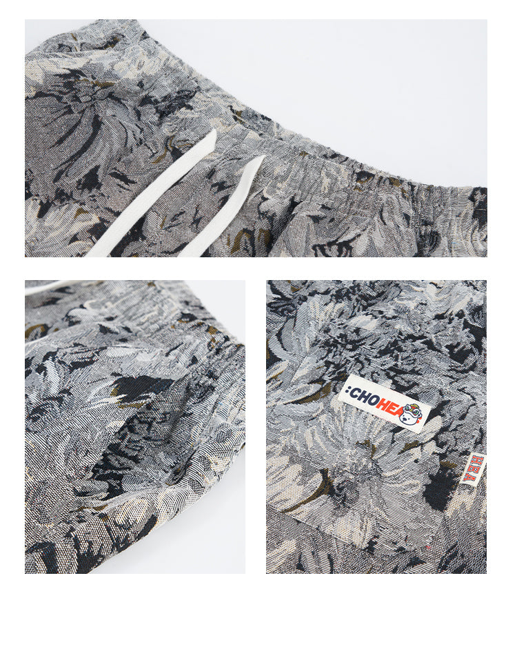 Tie-Dye Washed Heavyweight Casual Sweat Shorts