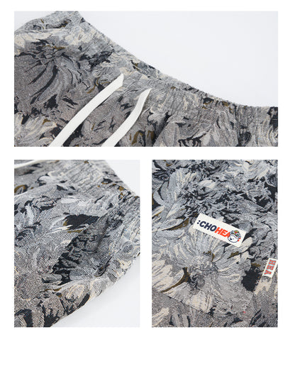 Tie-Dye Washed Heavyweight Casual Sweat Shorts